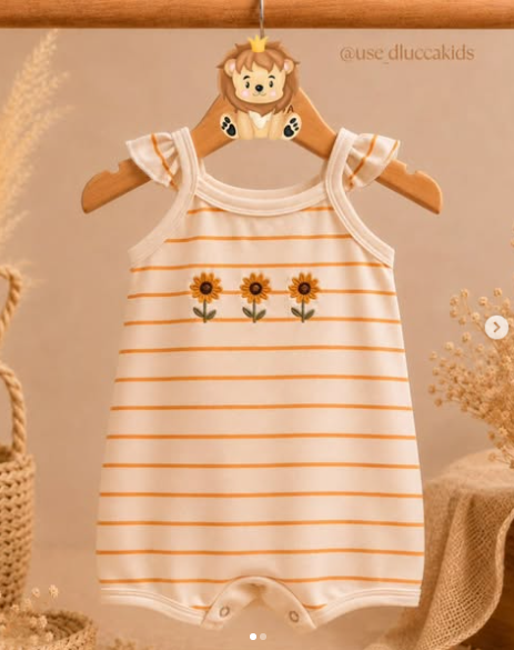 Body baby branco com listras
